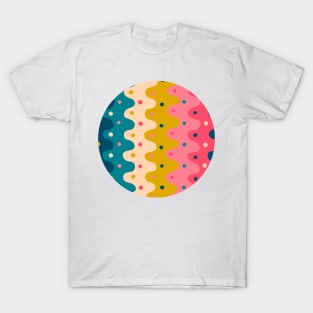 Retro squiggly line pattern T-Shirt